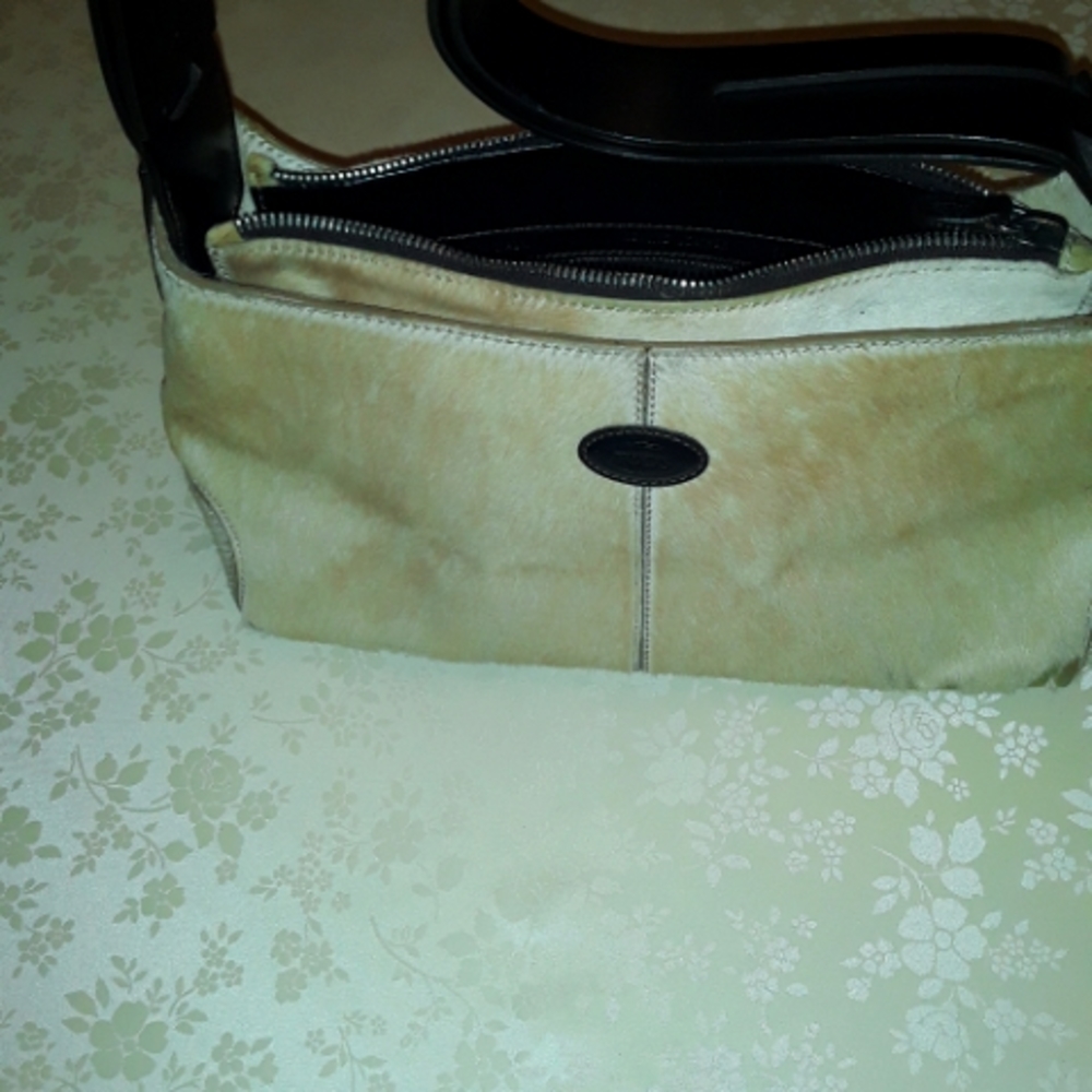 Authentic  Tod's Tan Pony Hair Shoulder  bag